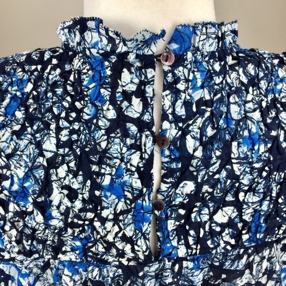 NEW Anthropologie Love the Label Andrea Blue Puff Sleeve Mini Dress - Picture 13 of 15